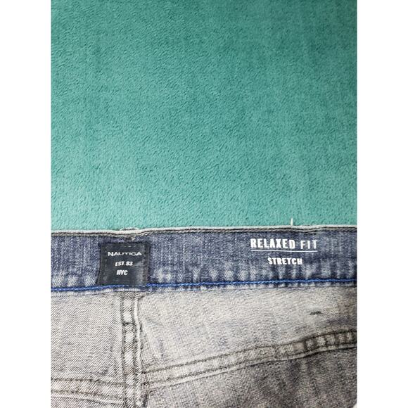 Nautica Jeans Size 40x30 Mens Blue Pants Stretch Loose Baggy Relaxed Straight - Picture 3 of 14